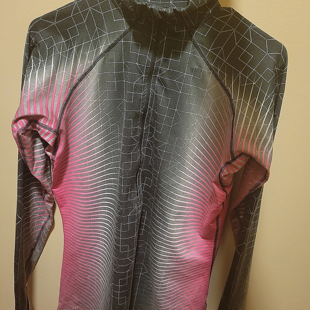 Nike pink and black sweat shirt Large